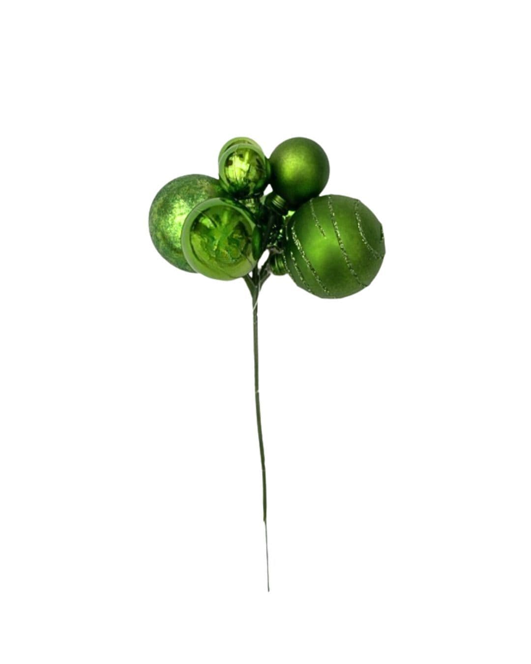 Ornament Ball Mini Mixed Ball Pick Green 12"