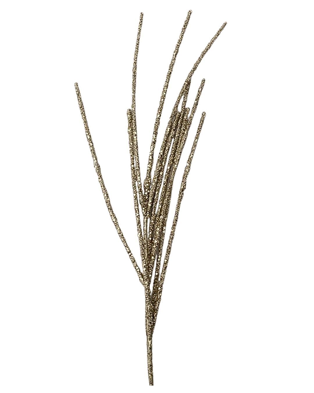 Branch Spray Glittered Champagne 32"