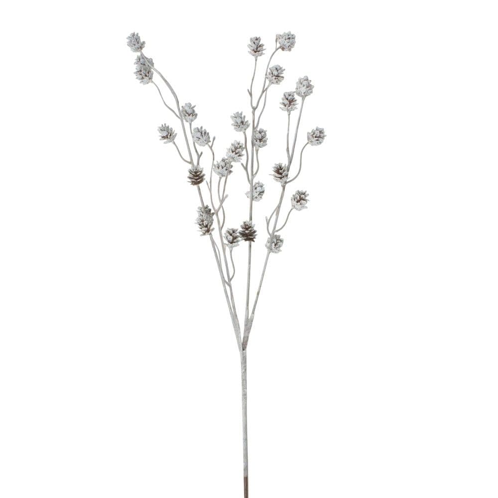 Pine Cone Multi Bush White Wash 28"