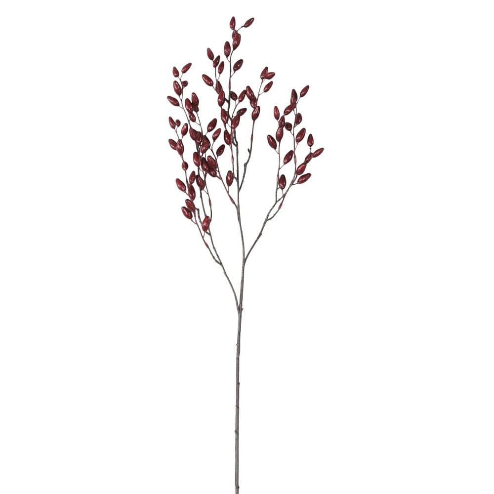 Berry Rosehip Spray Burgundy 32"