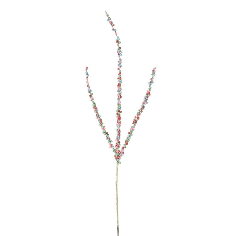 Berry Spike Branch Glittered Multi-Color Pink 40"