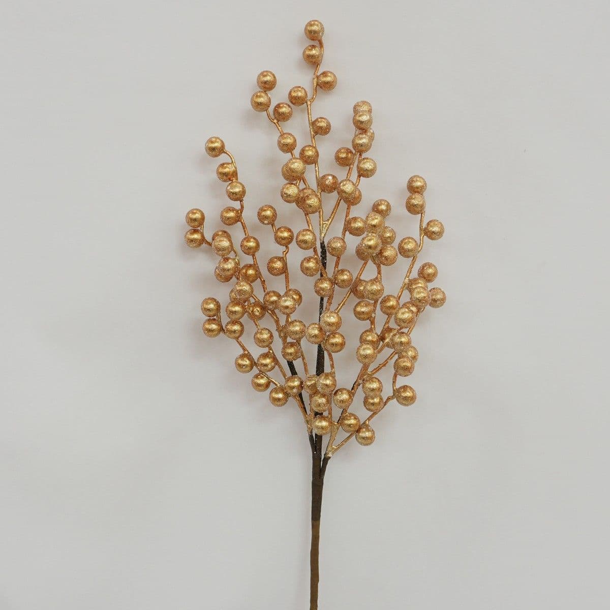 Berry Spray Glittered Metallic Gold 25"