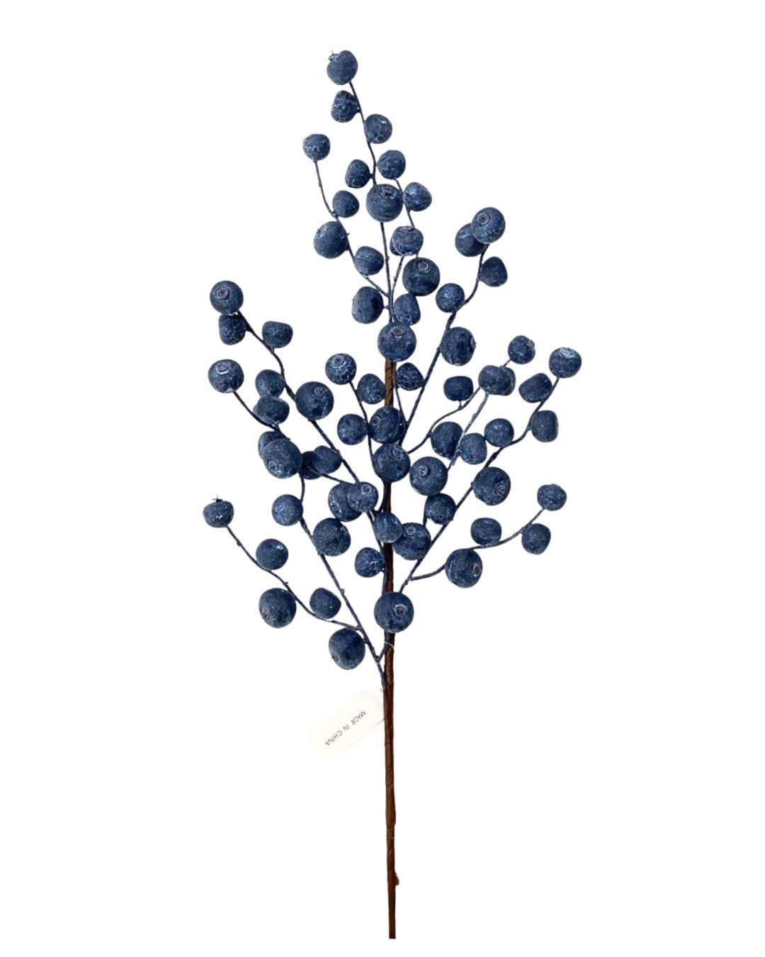 Berry Hawthorne Spray Dusty Blue 22"