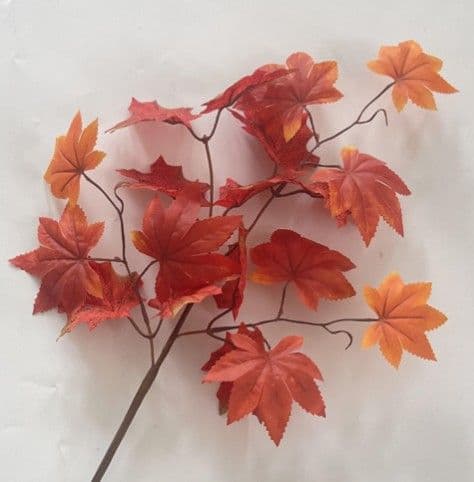 Maple Leaf Spray Orange Red 24"