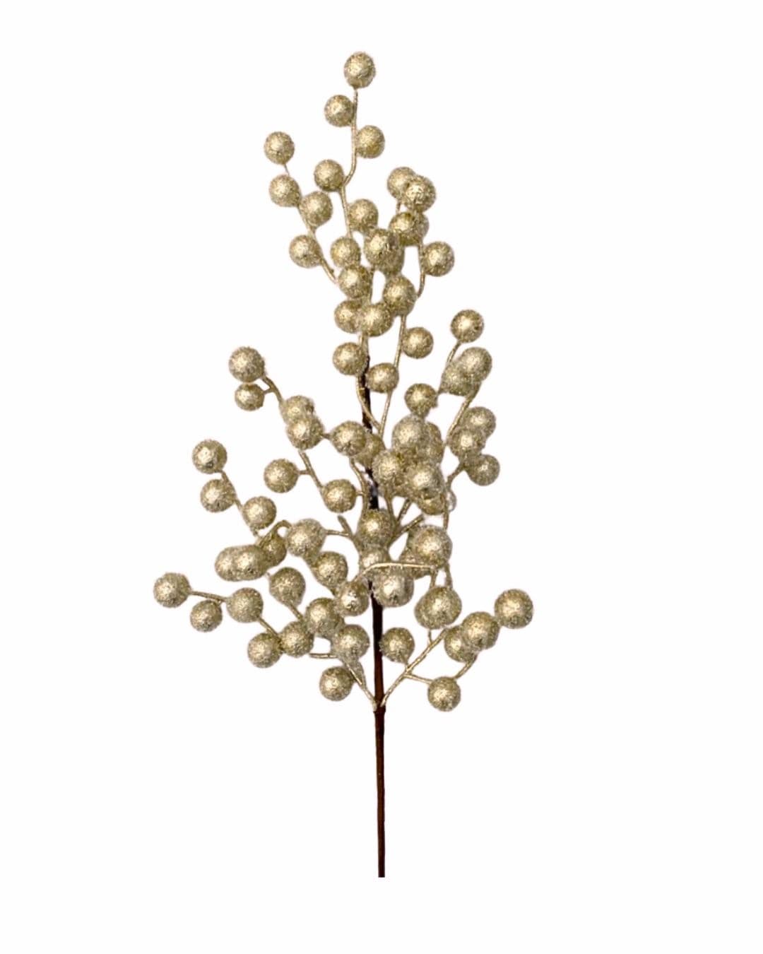 Berry Spray Flocked Champagne 24"