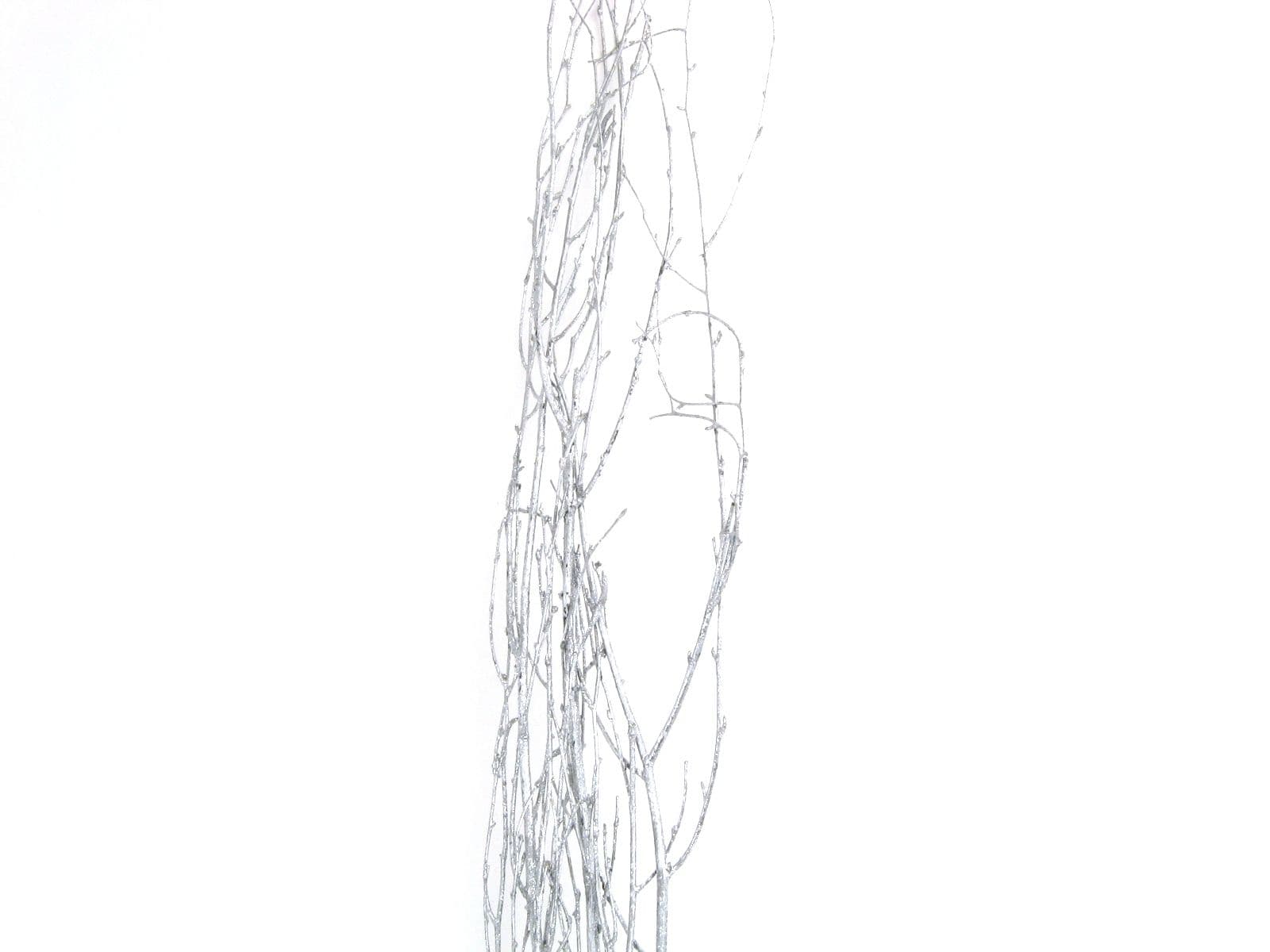 Birch Large Glittered Silver 40"-48"