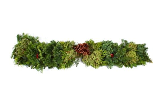 Mantlepiece W/ Red Berries 40"-44"