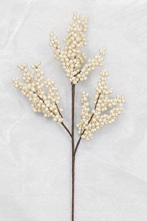 Berry Spray Cream White 24"