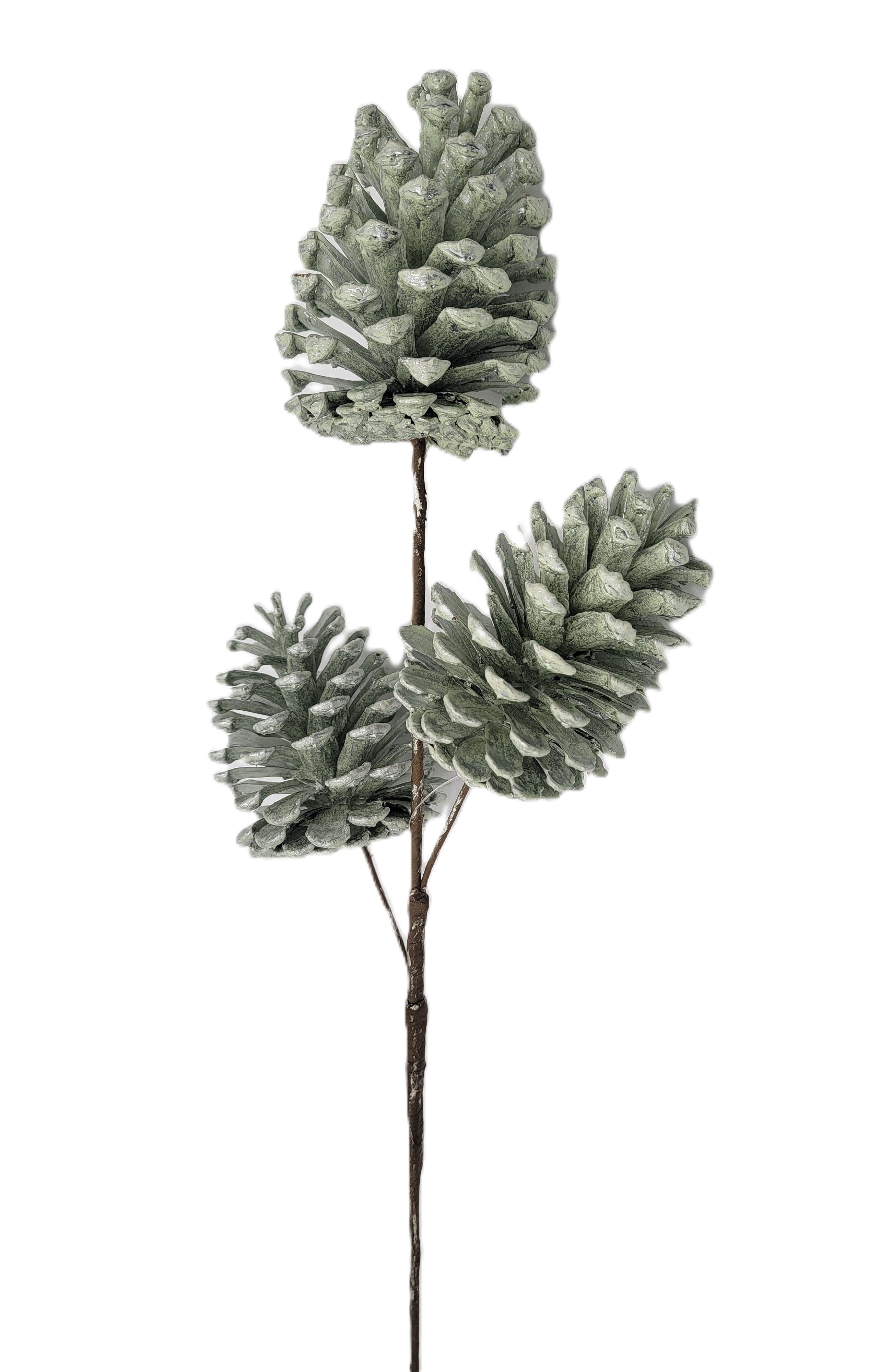 Pine Cone Multi Spray Lg Wintermint w/Silver Flake