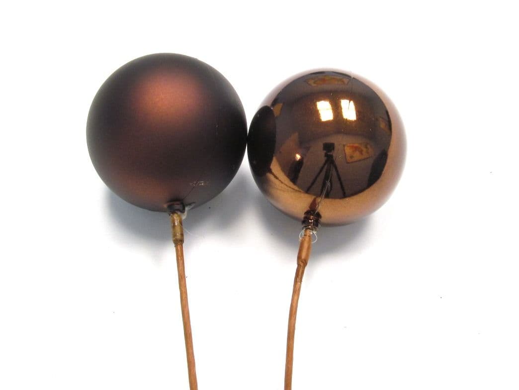 Ornament Ball 100mm Gloss/Matte Chocolate