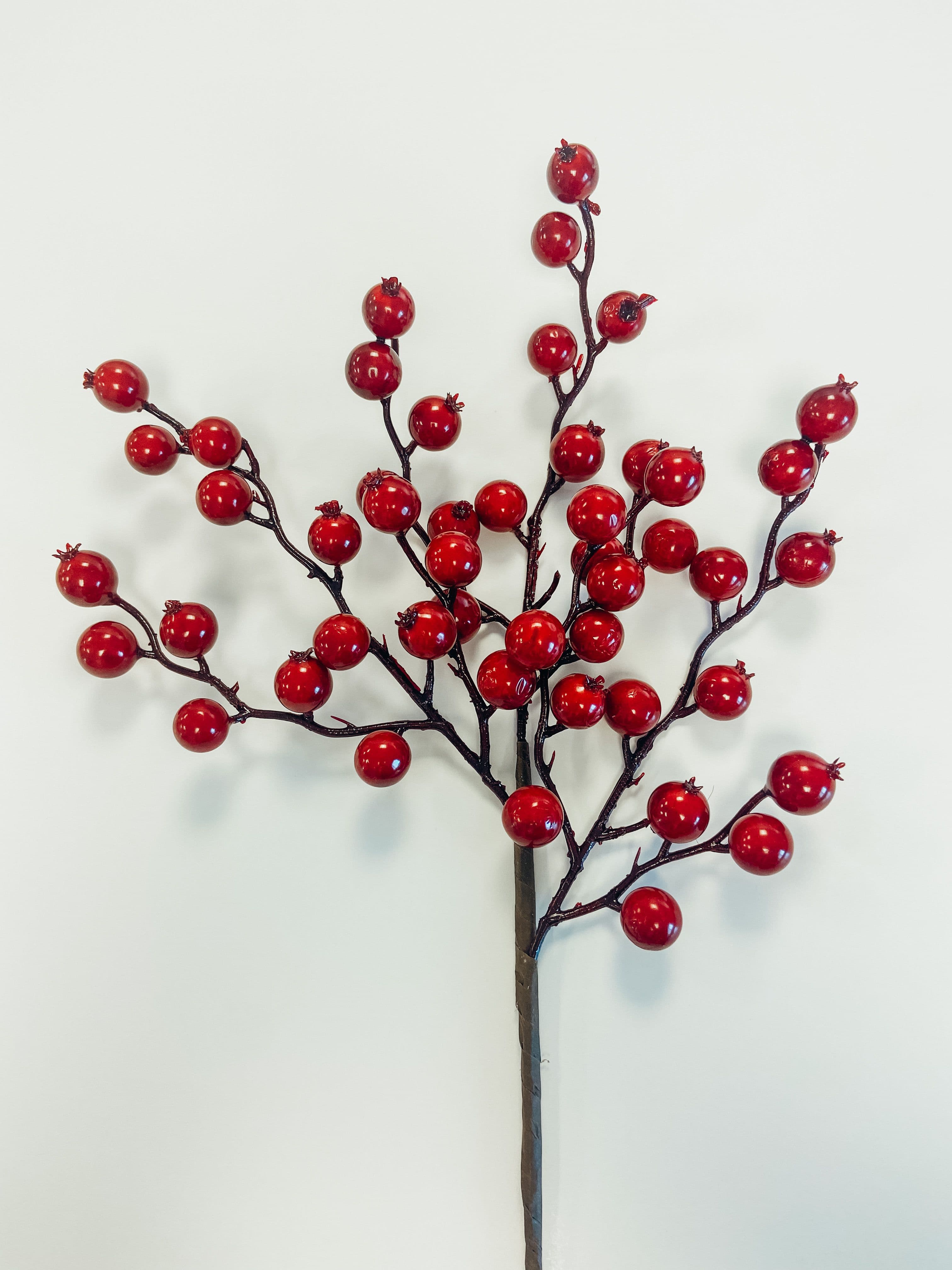 Berry Hawthorne Spray Red 24"
