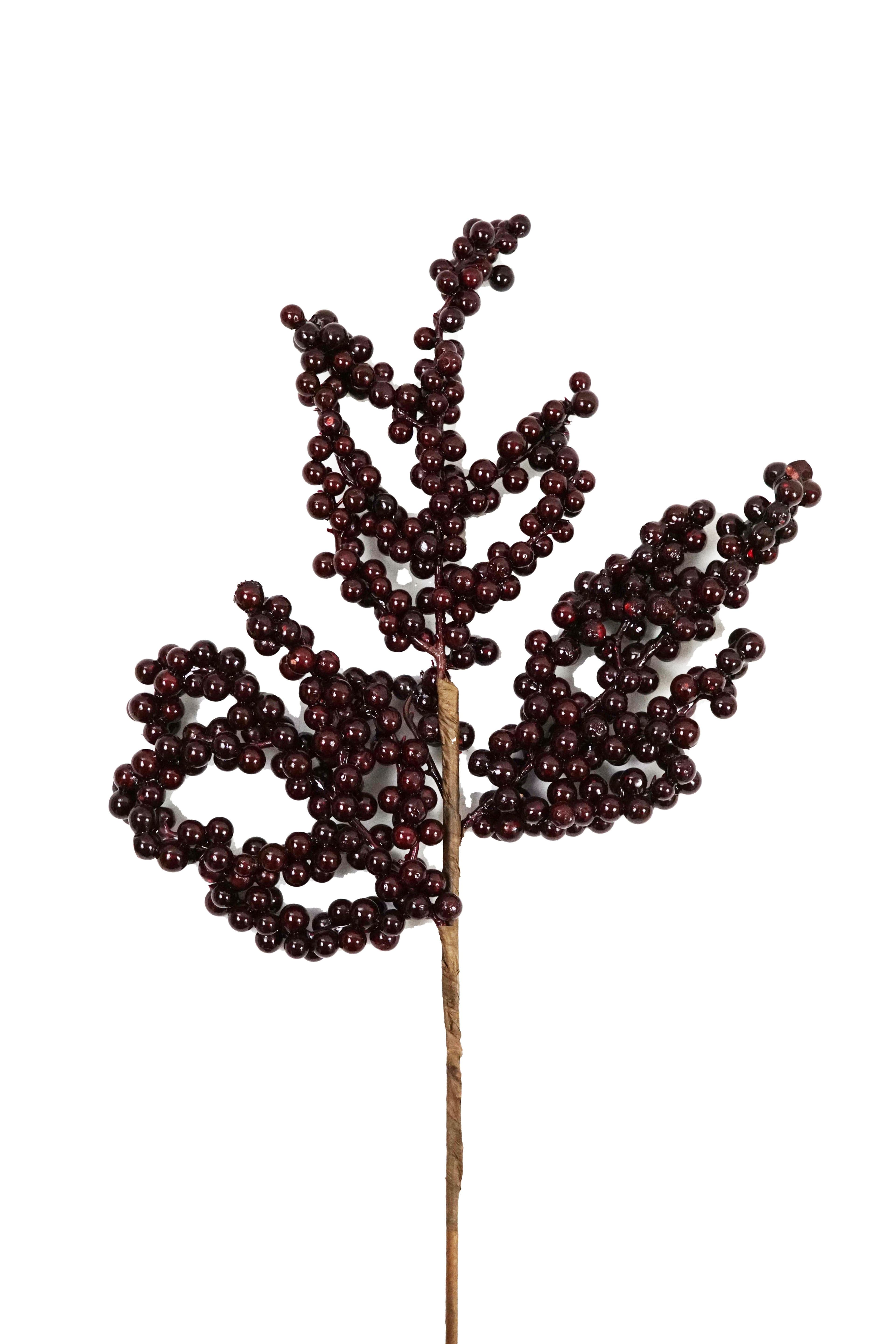 Berry Spray Dark Burgundy 24"