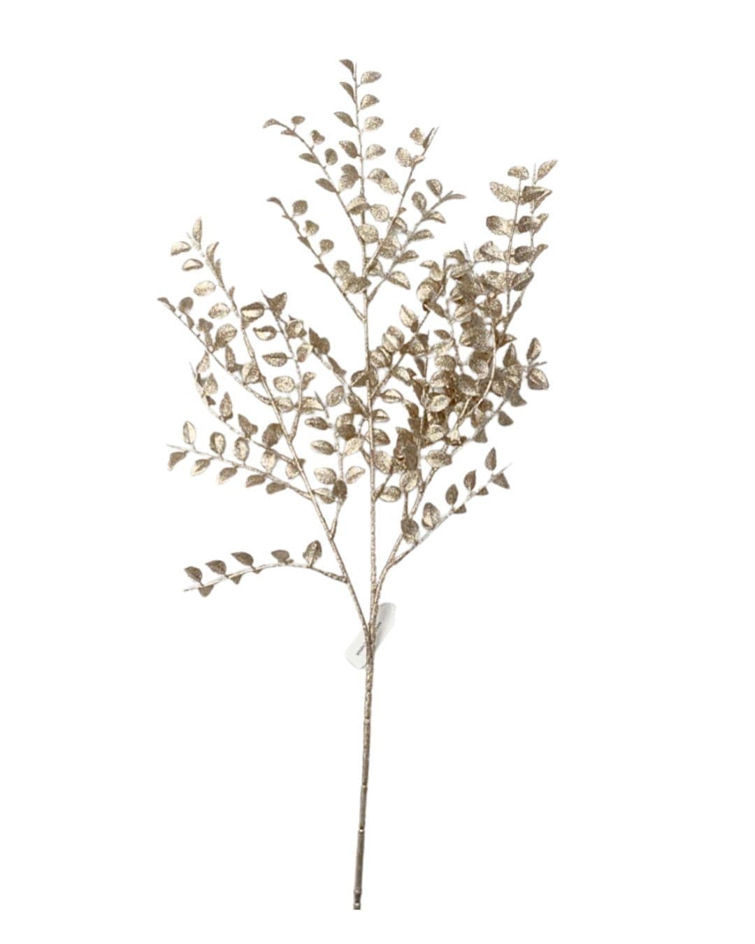 Boxwood Spray Glittered Champagne 24"