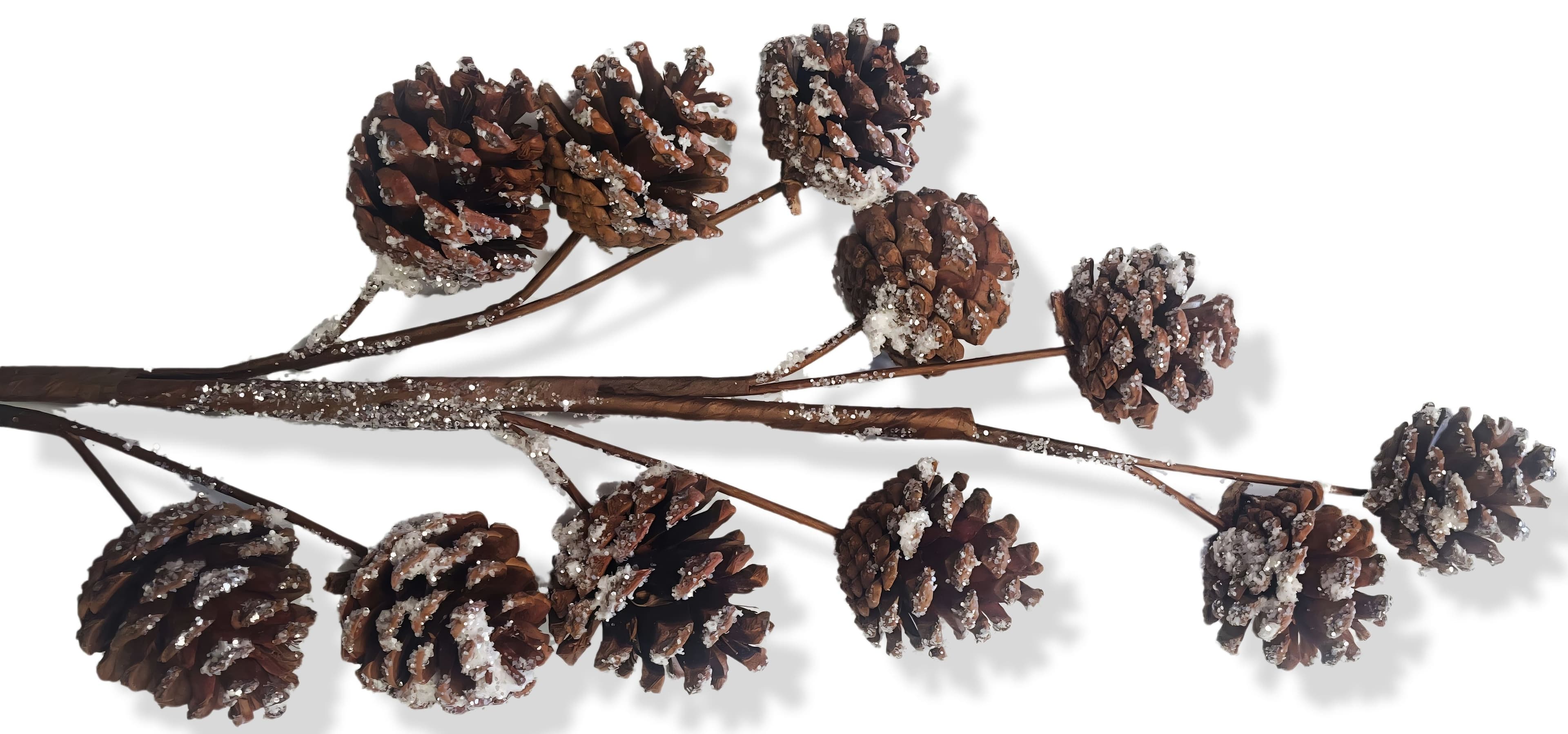 Pine Cone Multi Spray Snow 26"