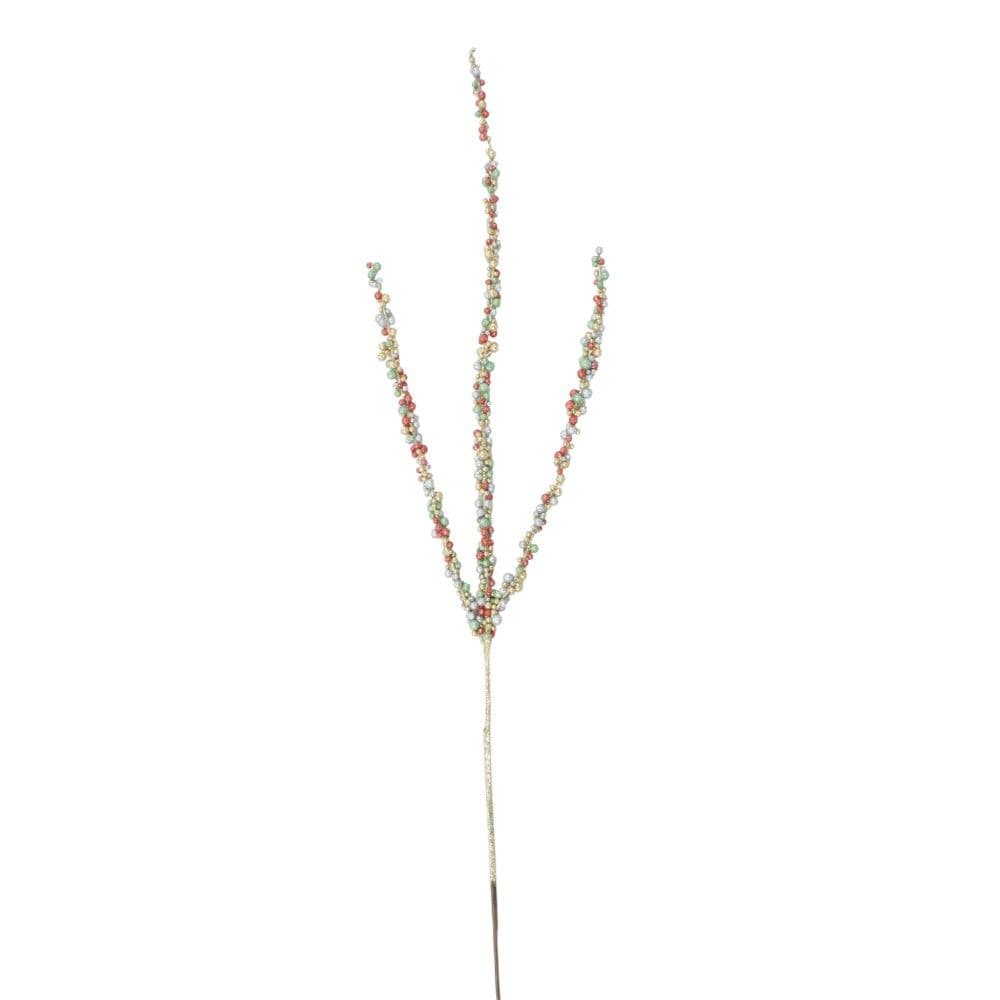 Berry Spike Branch Glittered Multi-Color Gold 40"
