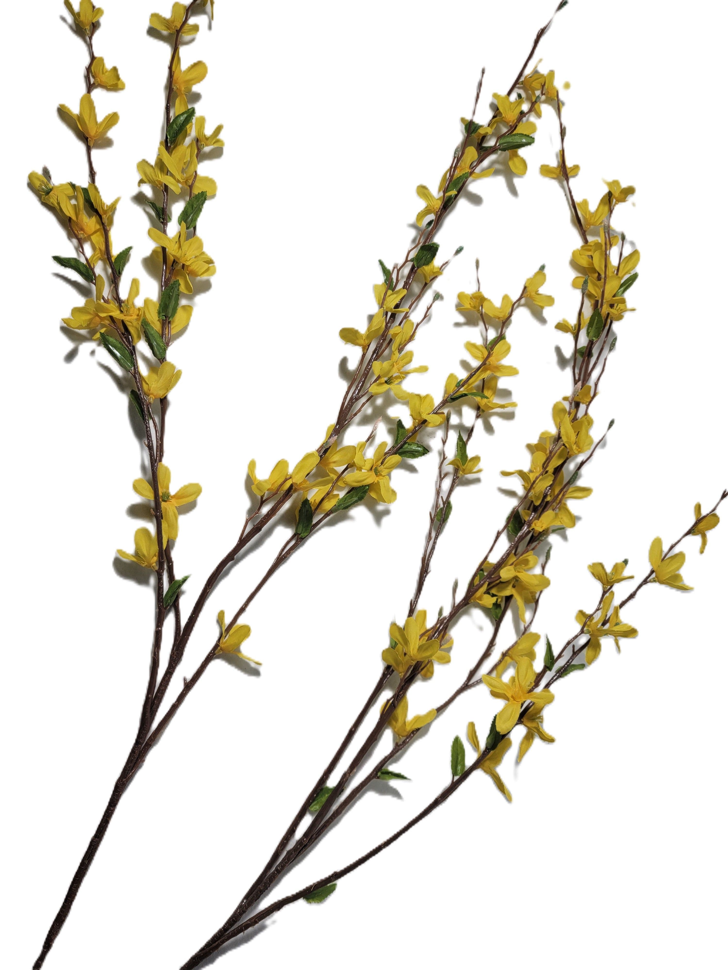 Faux Forsythia XL Yellow 2-Stem 36"