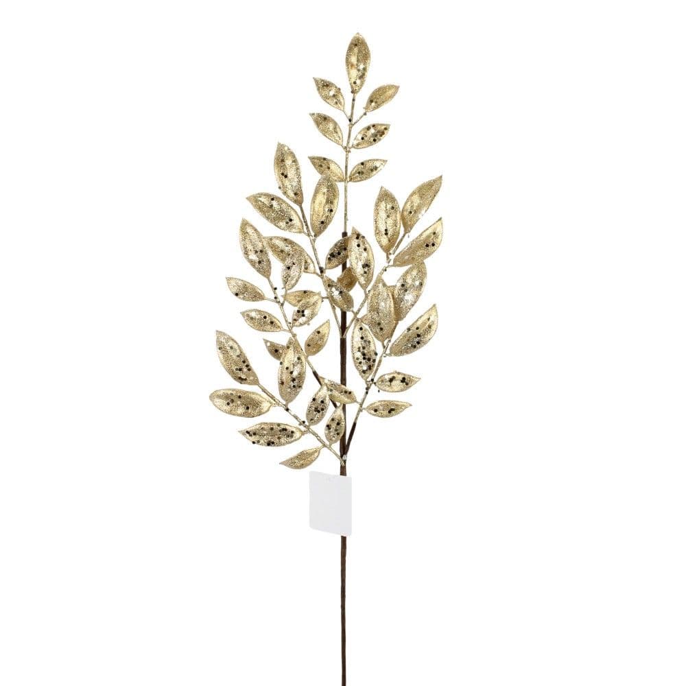 Olive Leaf Spray Metallic Gold 30"