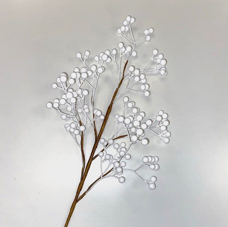 Berry Winterberry Faux Bright White 28"