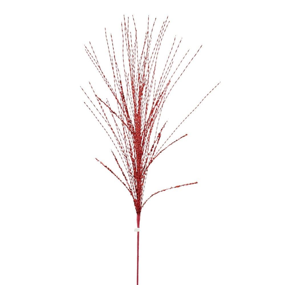 Twisted Tinsel Spray Red 33"