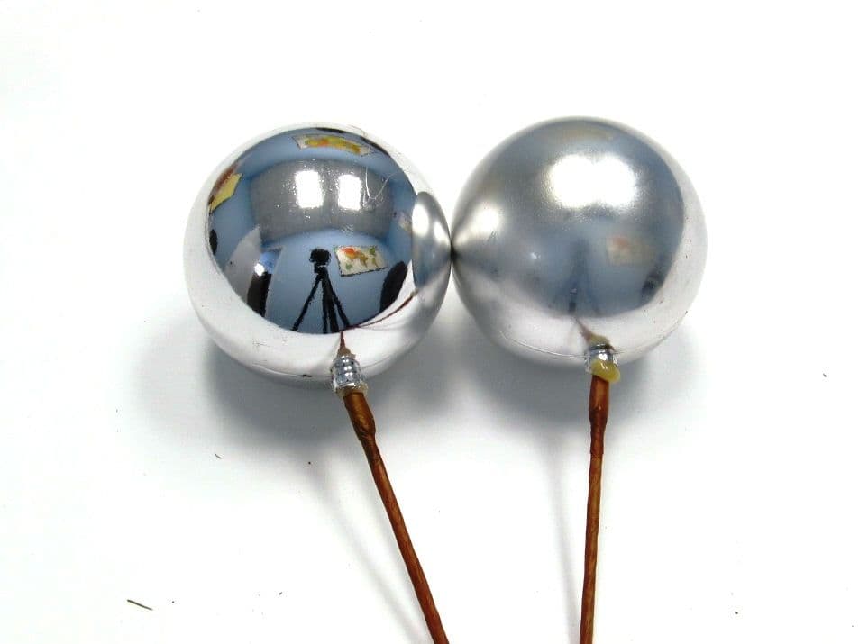 Ornament Ball 100mm Gloss/Matte Silver