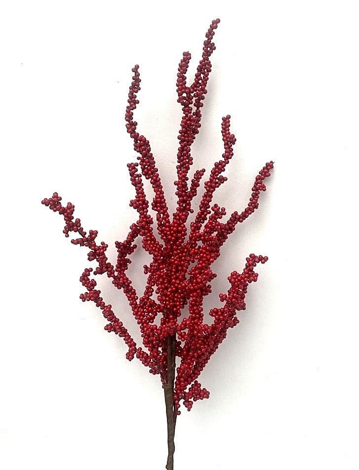 Faux Pepperberry Spray Red 24"