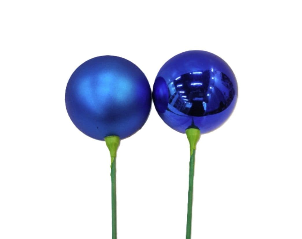 Ornament Ball 100mm Gloss/Matte Blue