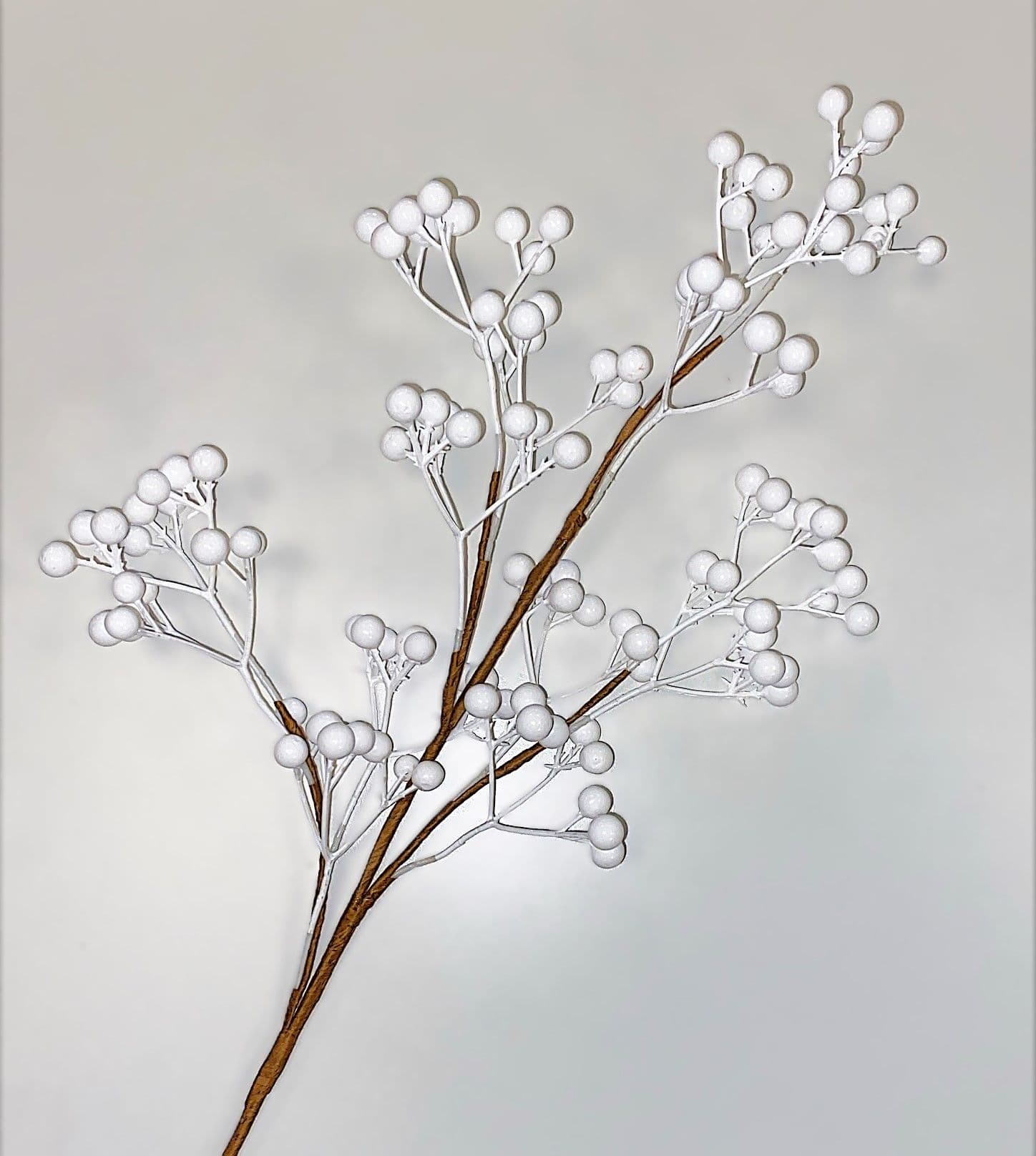 Berry Winterberry Faux Bright White 24"